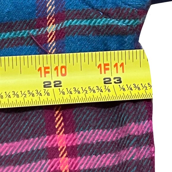 sears roebuck and co flannel multicolor pink and blue size L - Picture 4 of 5